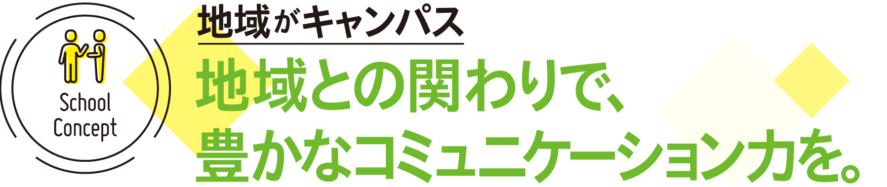 地域がキャンパス 地域との関わりで、豊かなコミュニケーション力を