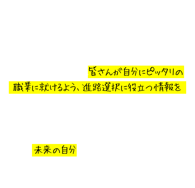 高校２年生の皆さん、ようこそ「プロフェッショナルの鍵」専用のページへ。このサイトでは、将来みなさんが自分にぴったりの職業に就けるように進路選択に役立つ情報を発信していきます！たくさんのコンテンツの中からヒントを得て未来の自分を作っていきませんか？