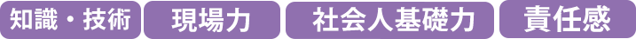知識・技術 現場力 社会人基礎力 責任感